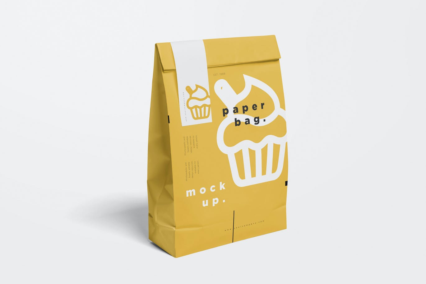 A paper bag mockup set