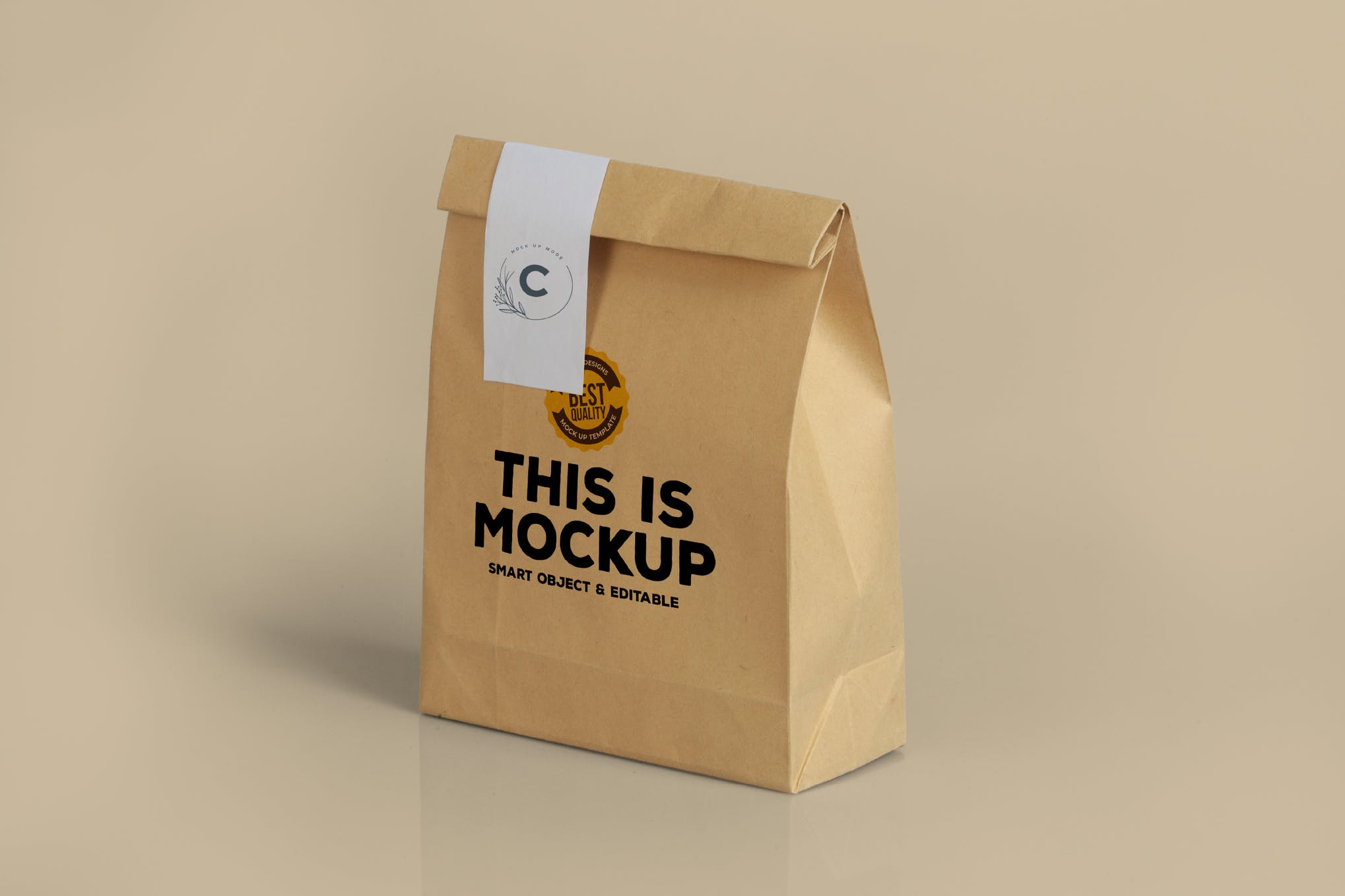 A pouch bag mockup template