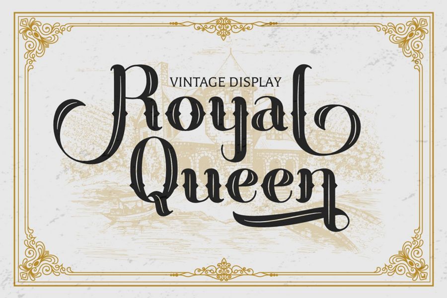 A free royal vintage display font