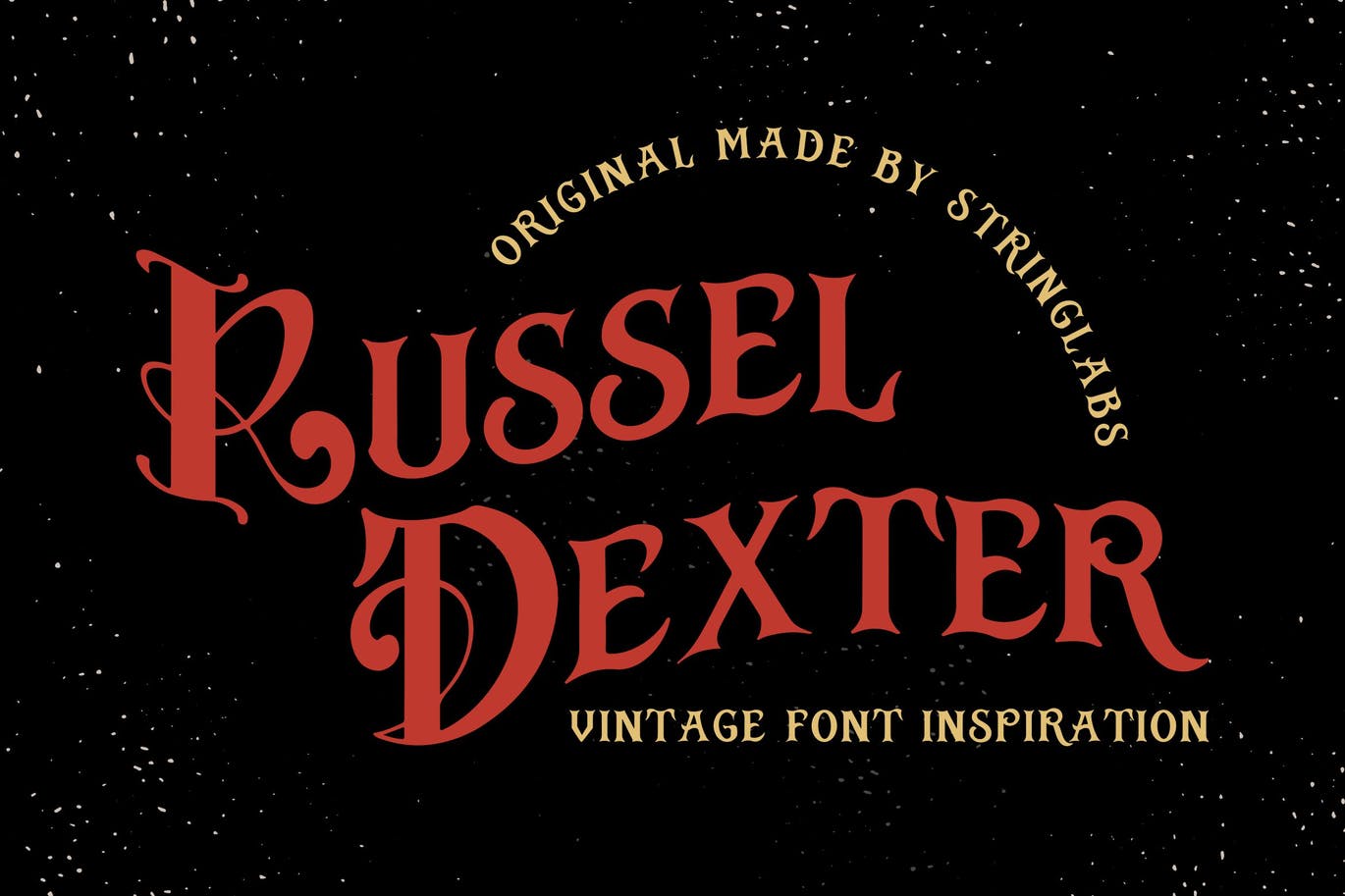 A stylistic vintage font