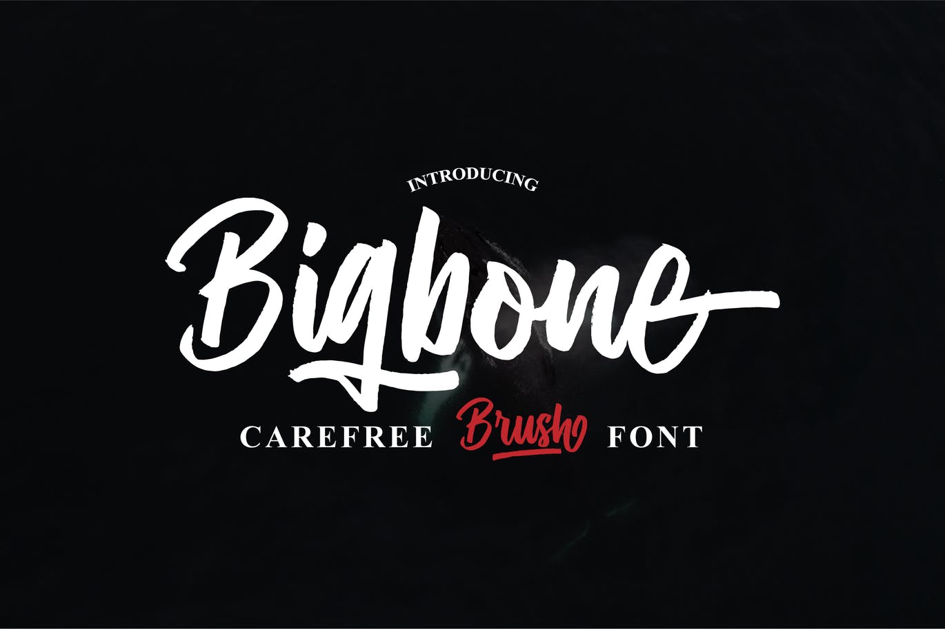 A carefree brush font