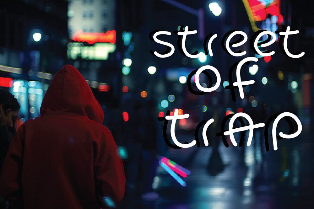 A free city street font