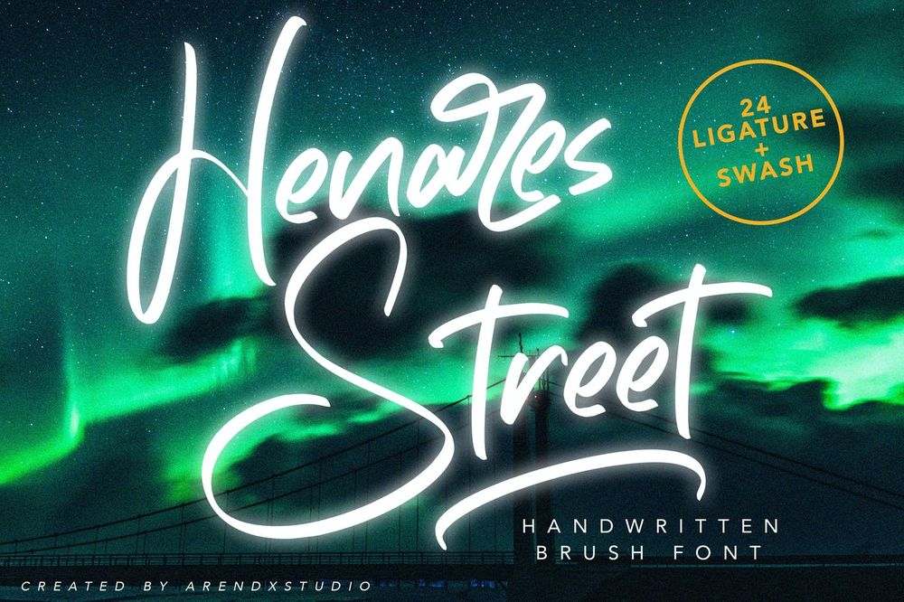 A street handwritten brush font