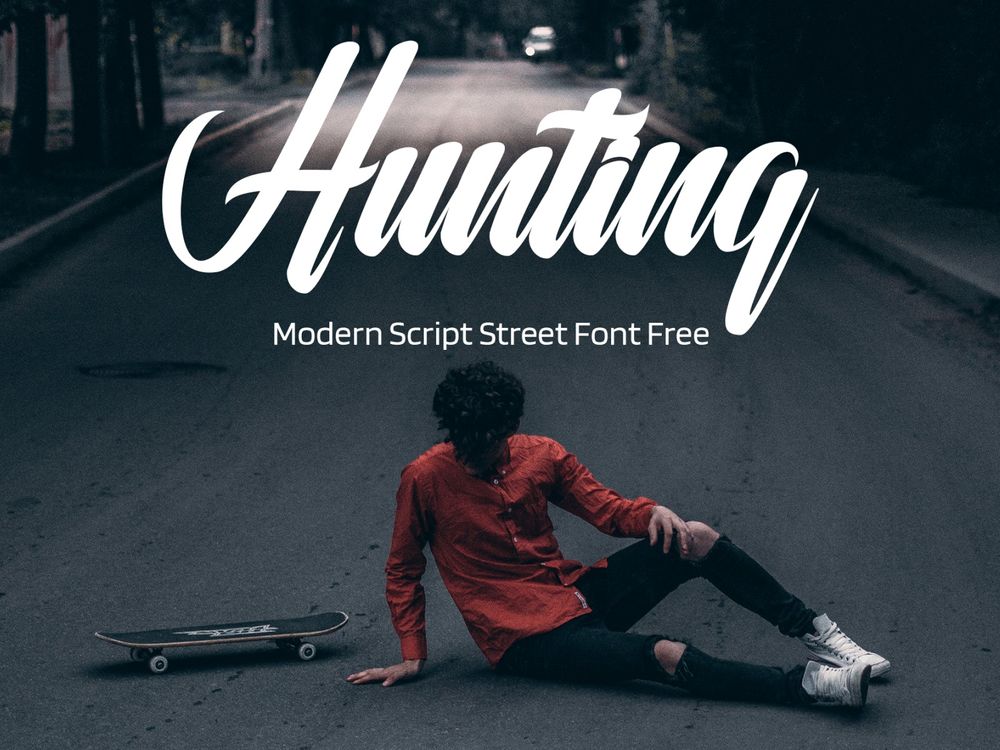 A free modern script font