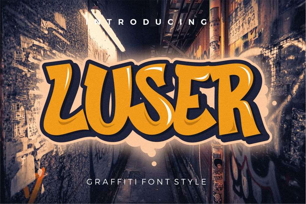 A graffiti bold font