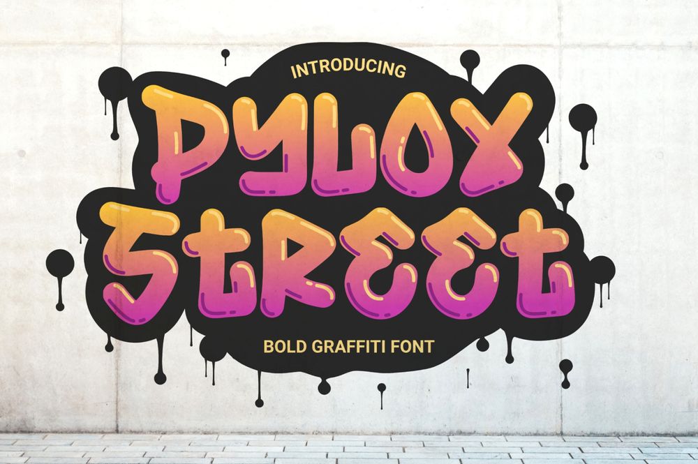 A bold graffiti street font