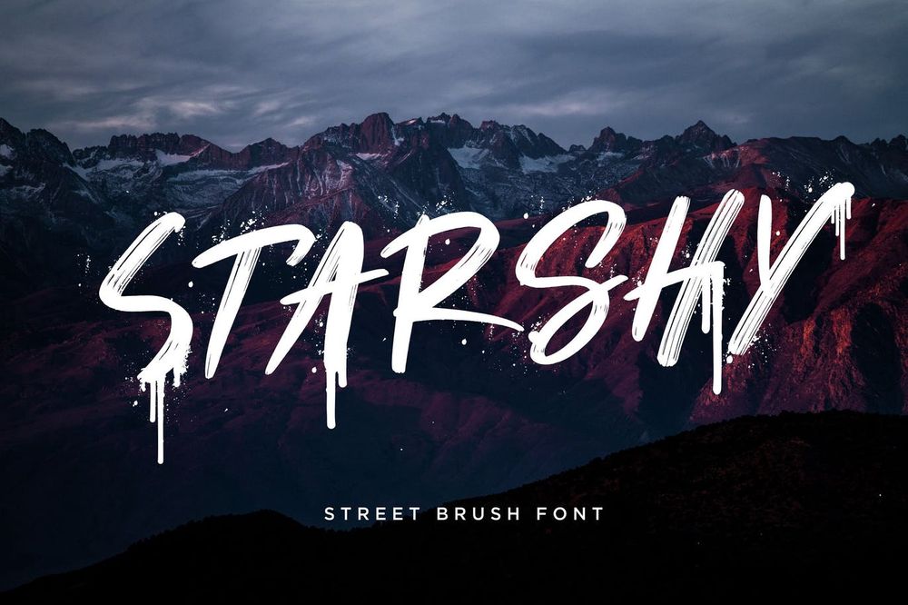 A street brush font