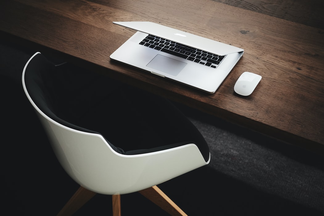 A computer on the desk