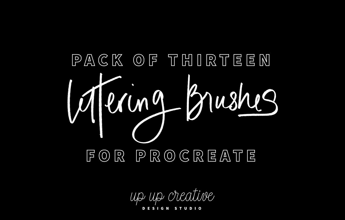 A pack of lettering brushes for procreate