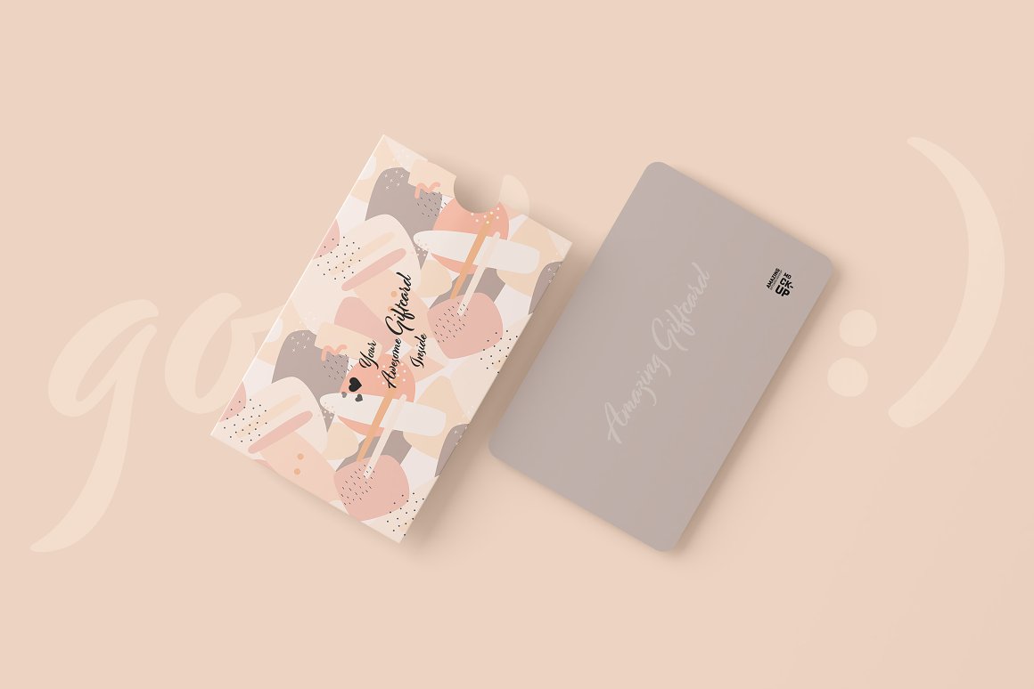 A gift card mockup template