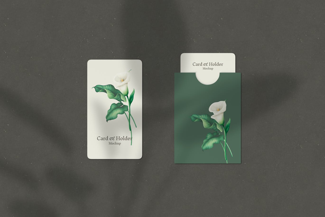 A card and holder mockup template