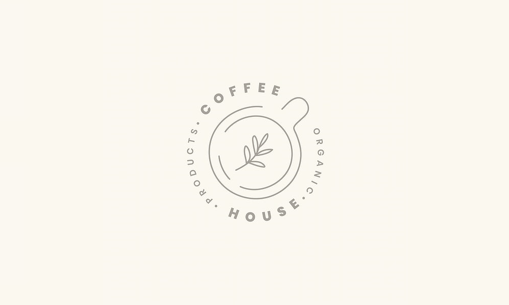 A minimal coffee house logo template