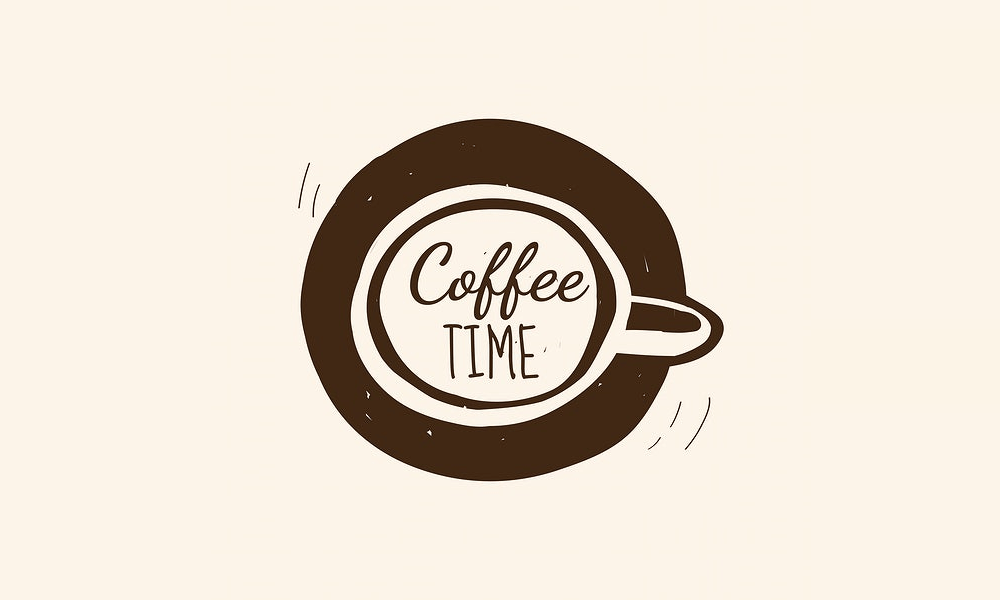 A coffee time logo template free