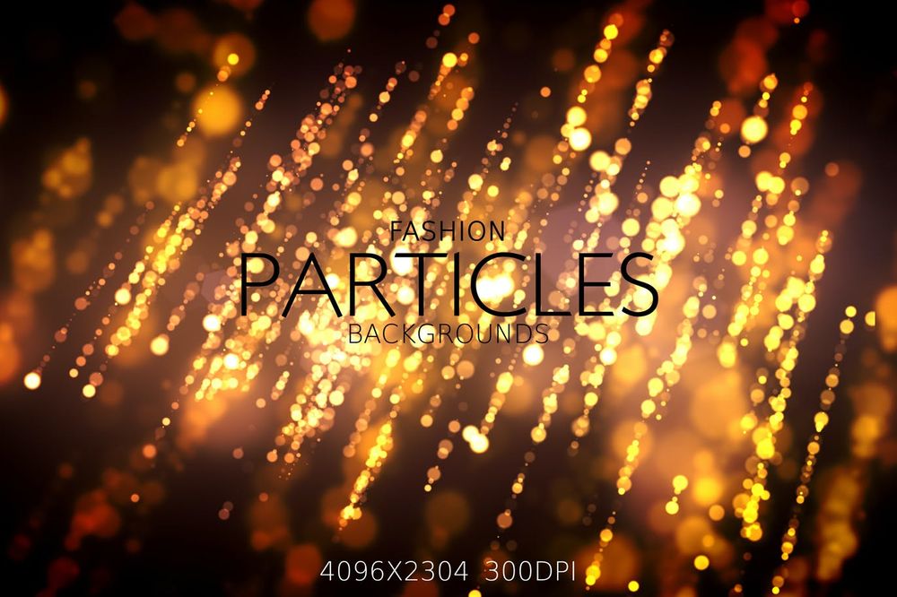 Yellow particles fashion backgrounds