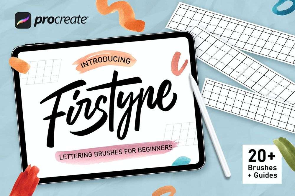 Procreate lettering brushes for beginners