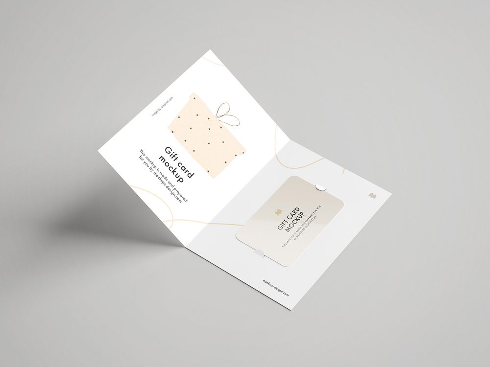 A free gift card mockup templates