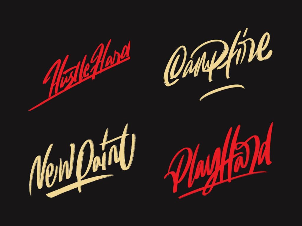 A set of nice lettering brushes for procreate