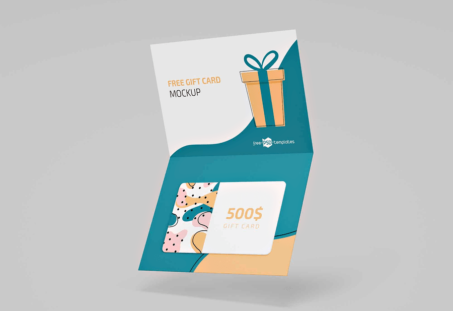 Gift card mockup templates cover