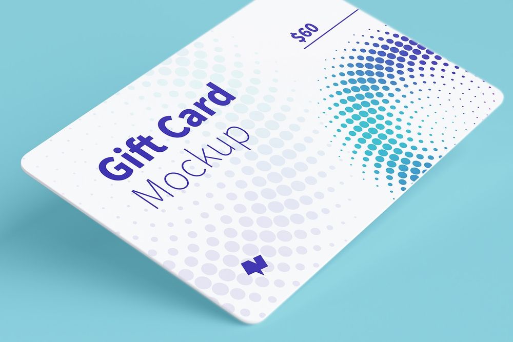 A free gift card mockup template