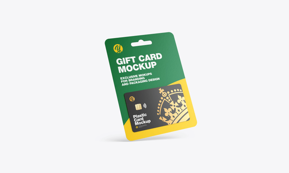 A gift card mockup template