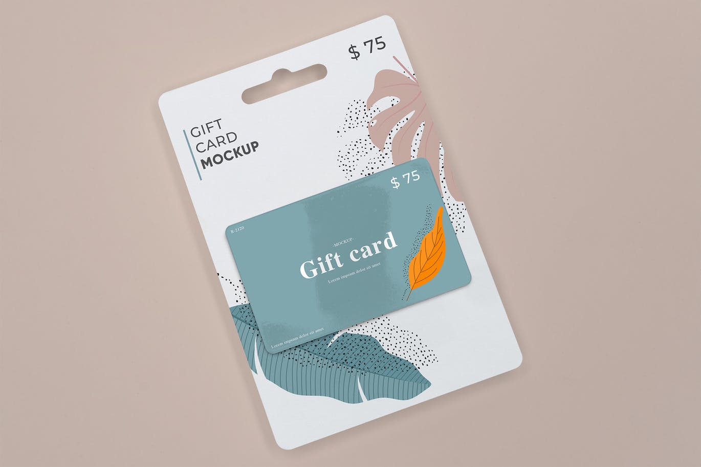 A simple gift card mockup template