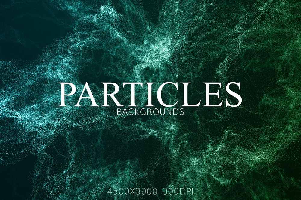 Green background with particles