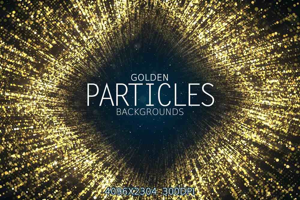 Six high resolution golden particles backgrounds
