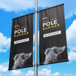 Lamp post banner mockup cover