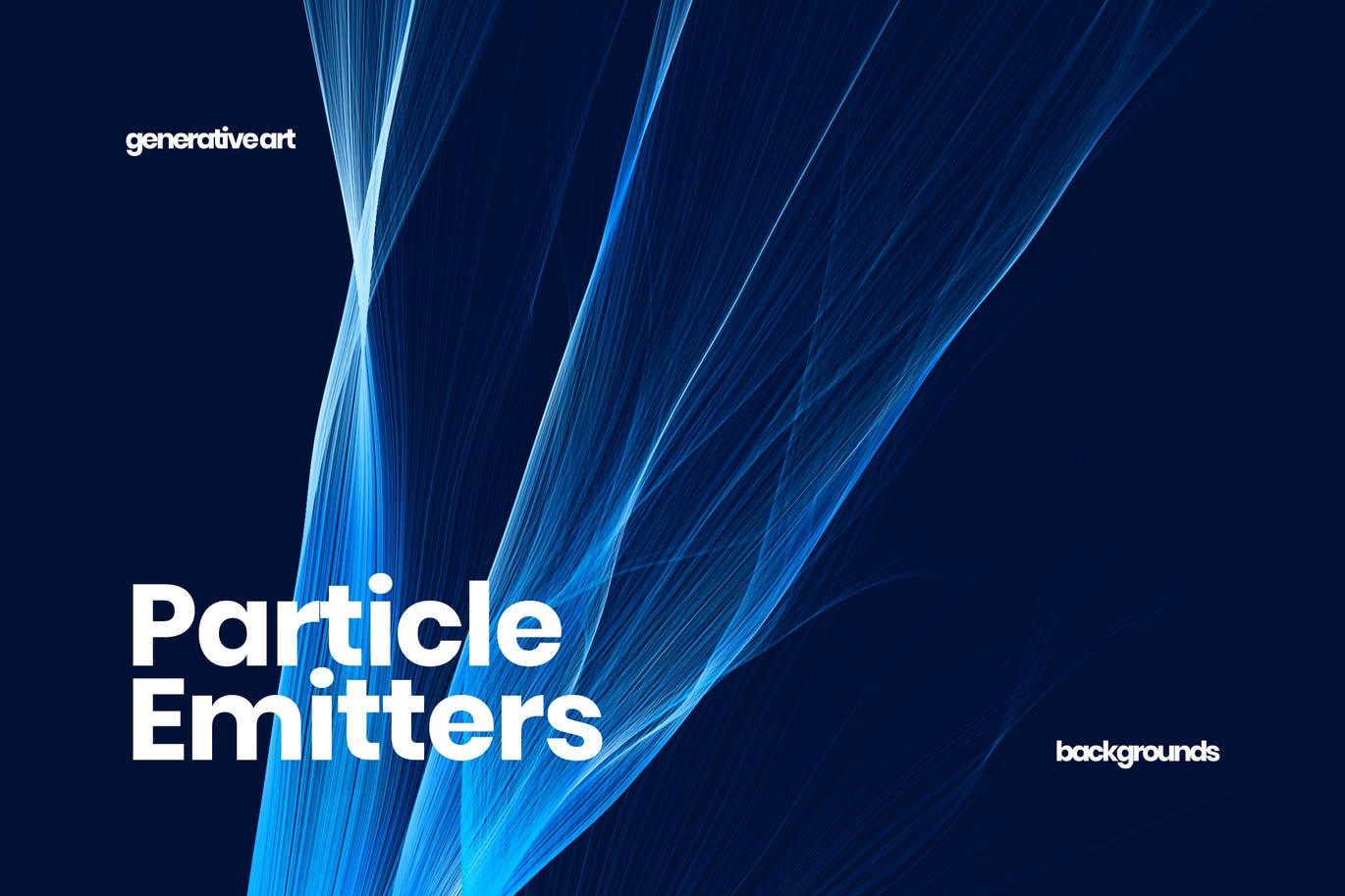 Ten blue particle emitters backgrounds