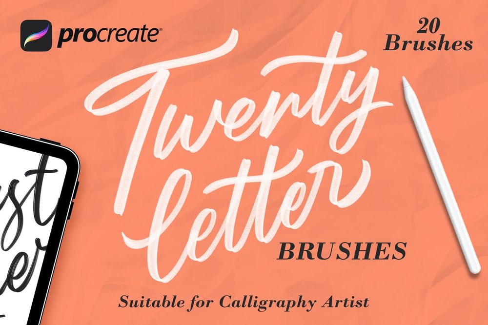 A procreate letter brushes