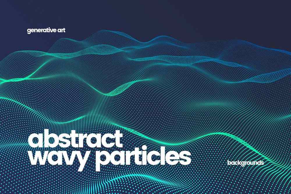 Ten abstract wavy particles backgrounds