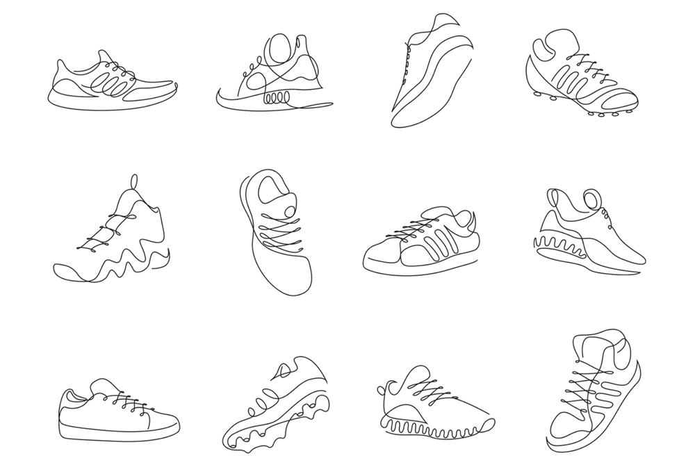 Adidas shoes in one line style