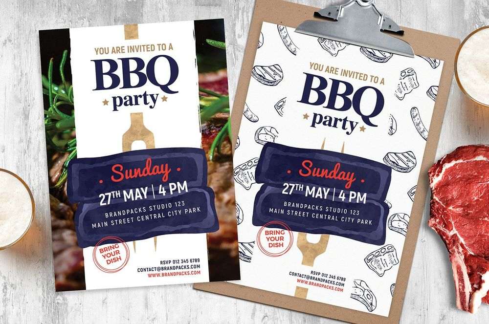 A bbq flyer poster design