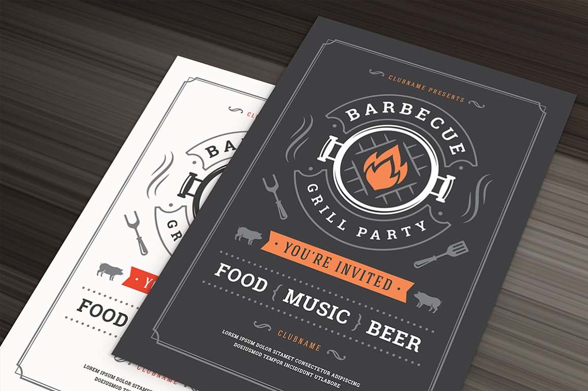 A barbecue party flyer designs