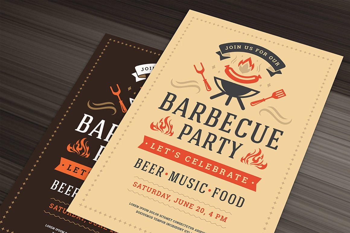 A barbecue party flyer templates