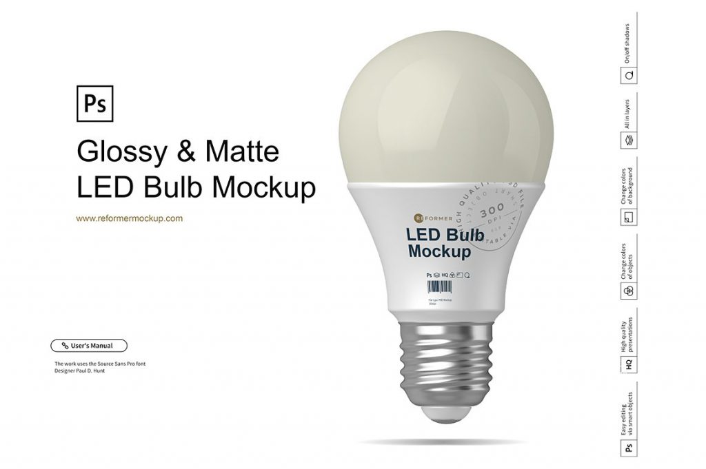 Download 25+ Brilliant Lamp / Bulb PSD Mockup Templates | Decolore.Net