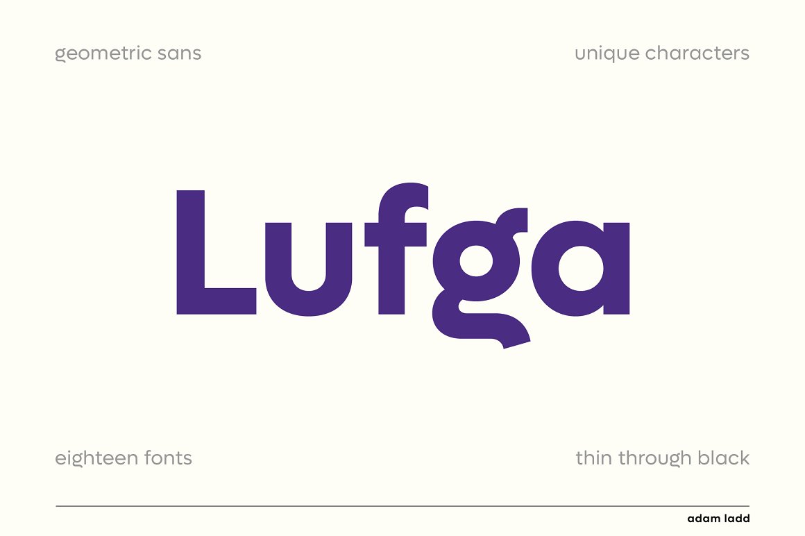 Lufga a geometric sans font family