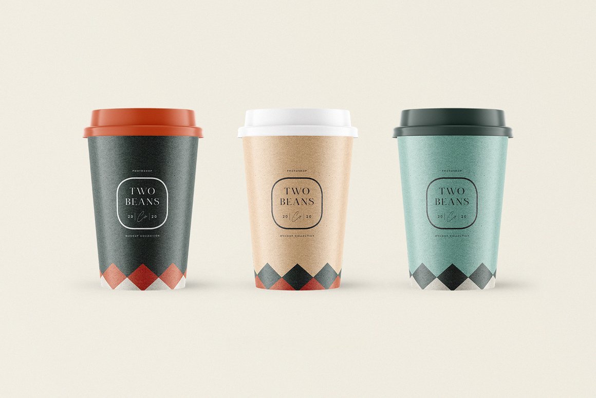 A paper cup mockup template