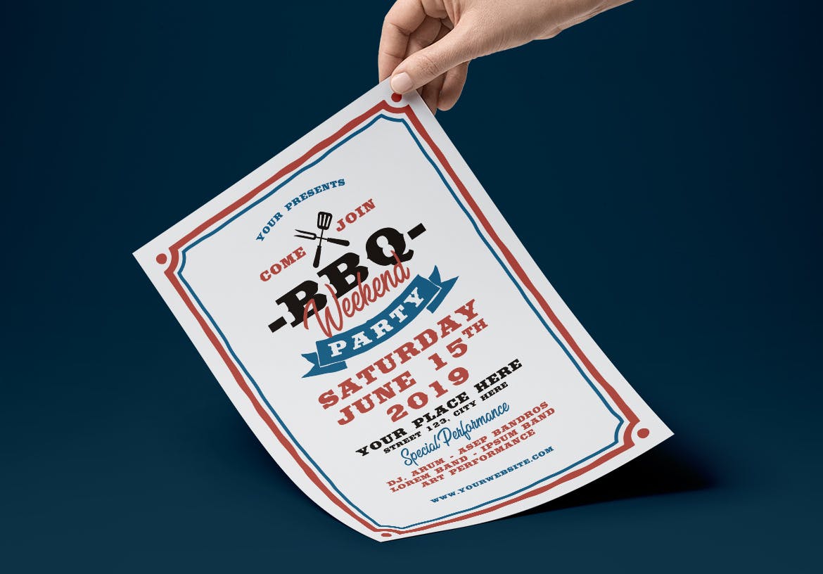 A bbq event flyer design