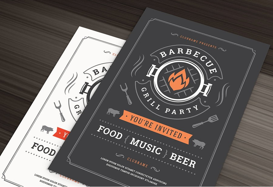 BBQ flyer templates cover