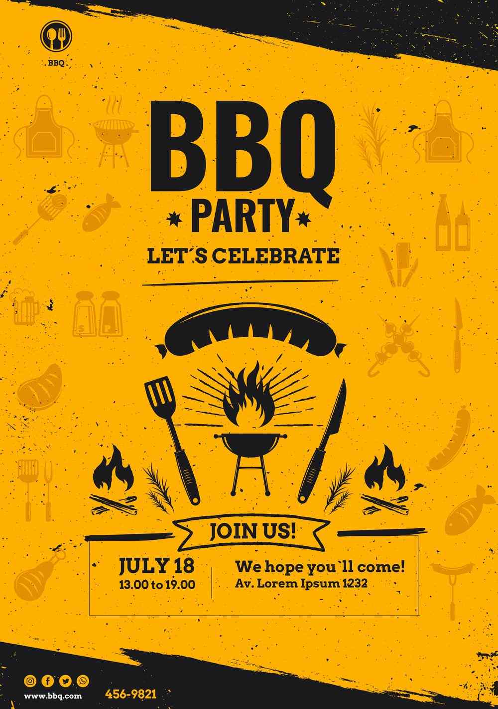 A free bbq flyer template