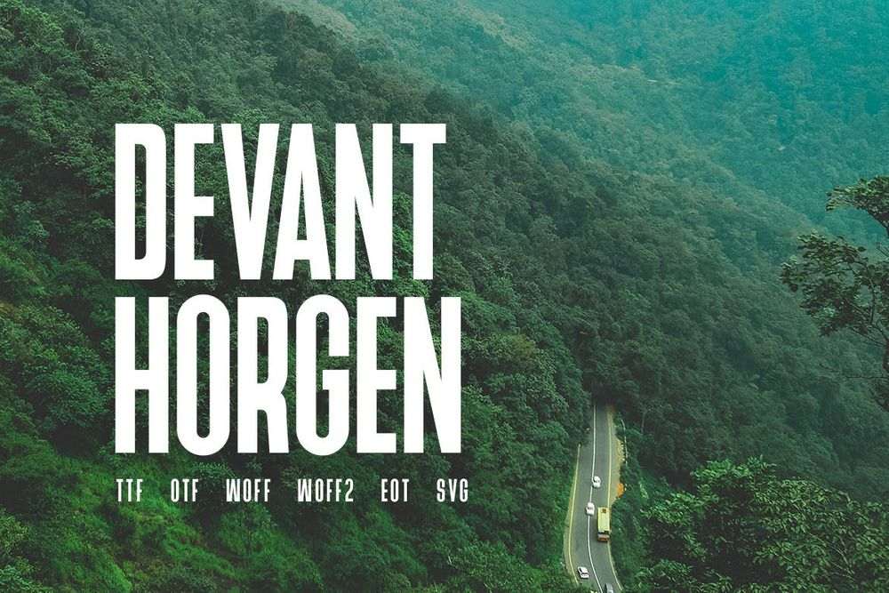 Devant Horgen condensed font