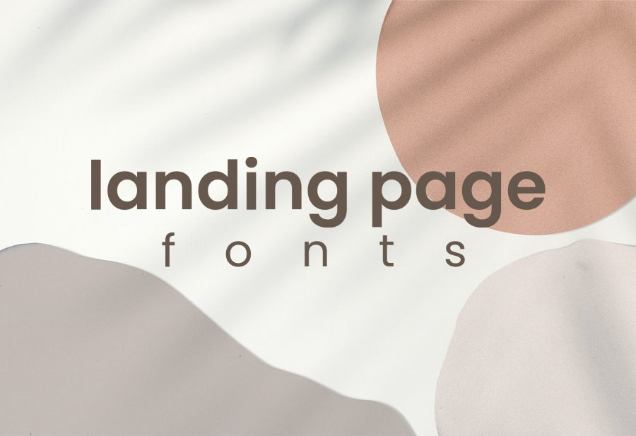 Cover for landing page fonts