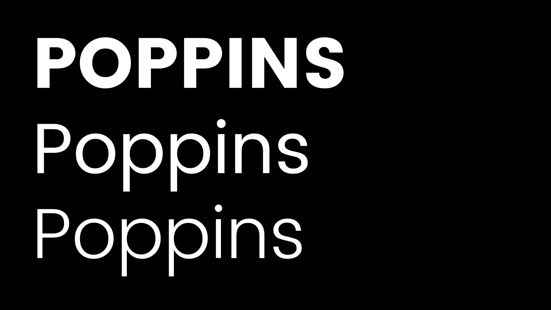 Free font family Poppins