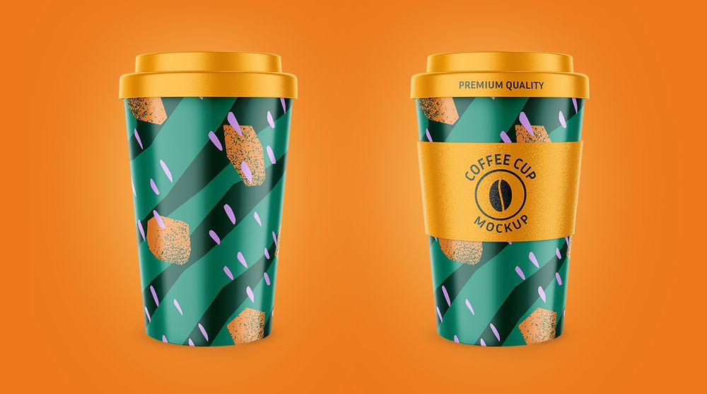 A reusable cup on orange background cover
