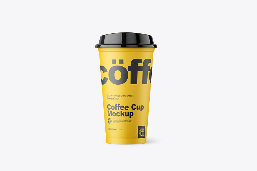A reusable coffee cup mockup template