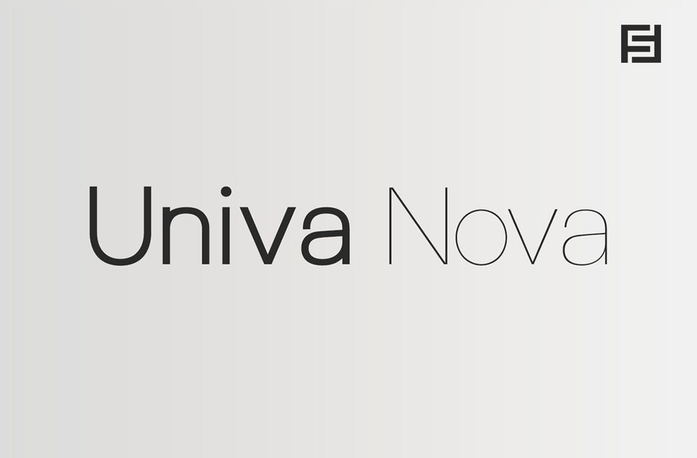 Univa Nova a beautiful minimalist typeface