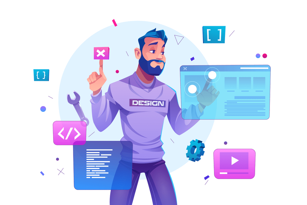 A coding guy illustration