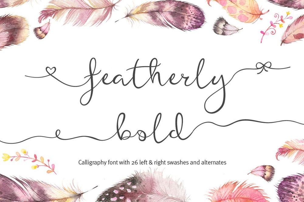 A hand drawn calligraphic font with swashes