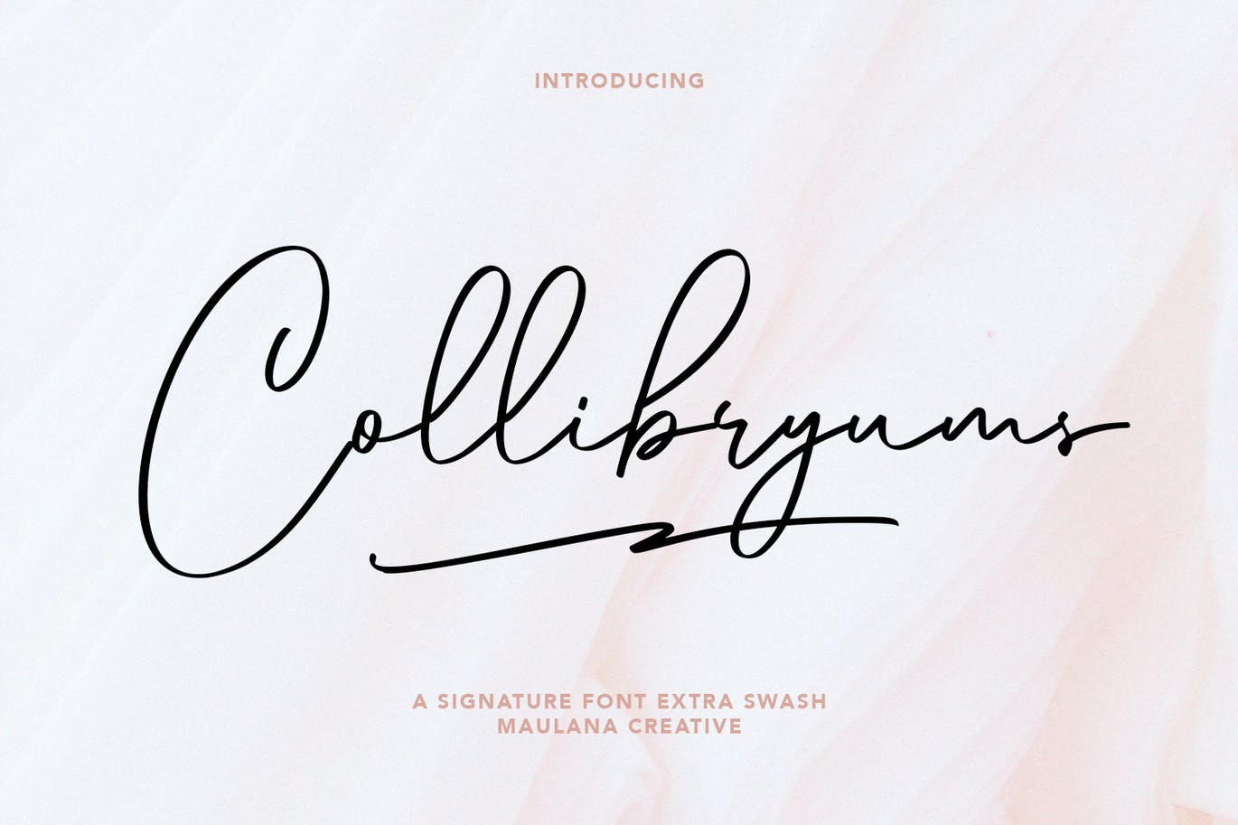 A signature swash font